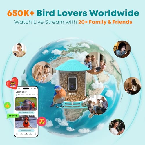 NETVUE by Birdfy Smart Bird Feeder with AI Camera, Auto Capture Videos & Live Steam, Wireless Wildbird Watching, Outdoor Backyard Birder(AI by Subscription) Blue by NETVUE - Image 5