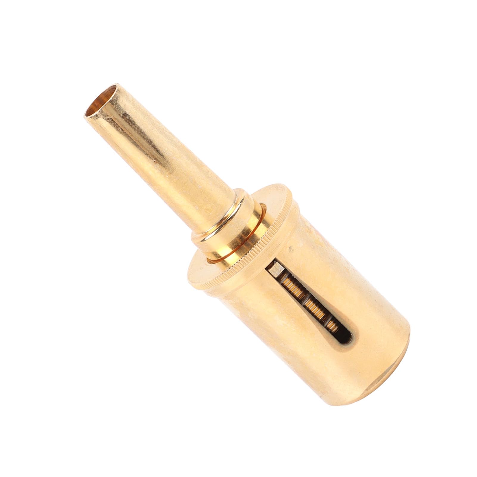 Valvola di riduzione della pressione del corno, trainer per il respiro del bocchino per tromba in ottone, design ergonomico per un uso confortevole, strumento di correzione della (Oro)