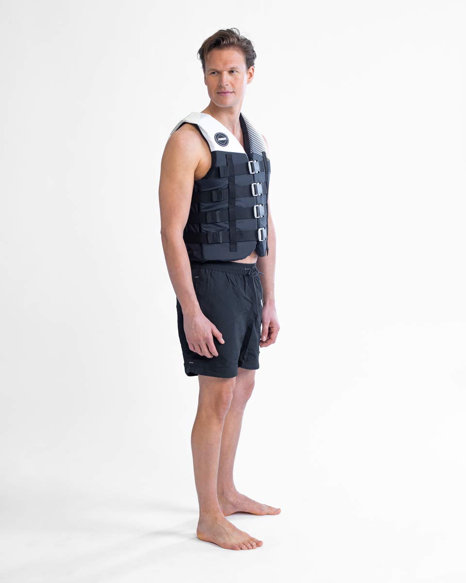 Jobe 50N 4-Buckle Watersports Waterski Jetski Wakeboarding Safety Impact Vest – Top – Negro – Ligero – Unisex