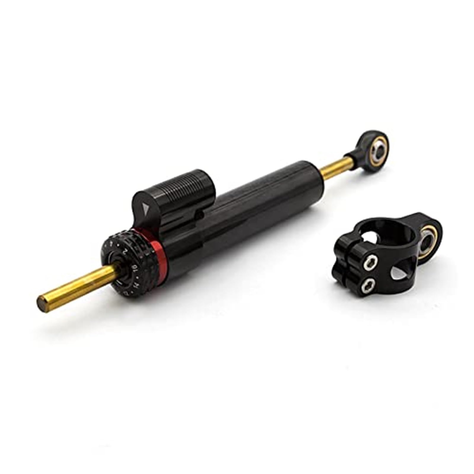 Dla ZERO, 10X Skuter elektryczny Stabilizacja Aluminiowy wspornik montażowy Zestaw pomocniczy Akcesoria do amortyzatorów kierunkowych Jednostka sterująca jazdą motocyklem(BLACK 5)