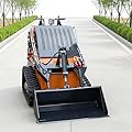 Versatile Tracked Mini Skid Steer Loader with Backhoe Attachment, Skid Steer Loader with Hydraulic Lifting and Simple Control Panel for Infrastructure Construction, Dock Loading, and Urban Streets