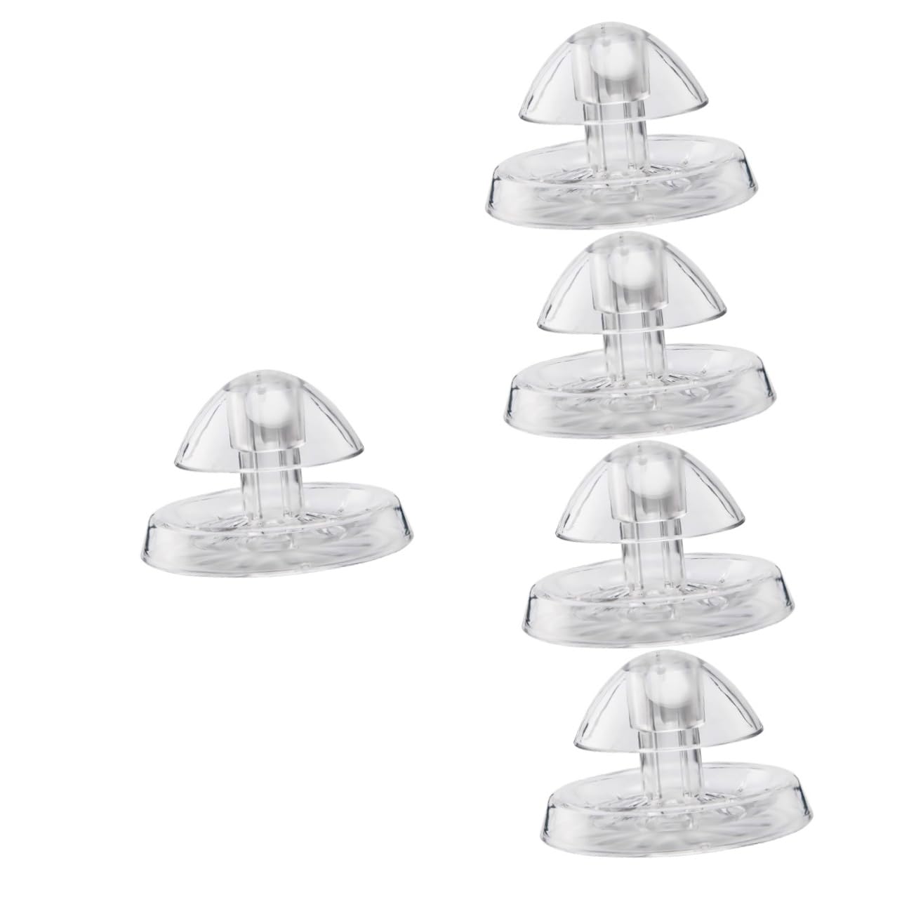SUPVOX 5 Piezas Trampa para Caracoles Pecera Limpiador Alimentador Esponja Filtrar Tanques Neto Bomba Cueva Decoración Planta Mascota Automático Aire Máscara Transparent Abdominales