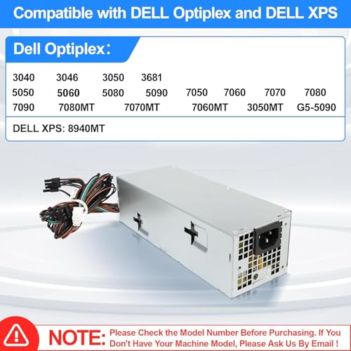 Alimentatore H460EBM-00 460W adatto per Dell Optiplex 3050 5050 5060 5080 5090 Vostro 3667 7050 7060 7070 7080 7090, Insprion 3668 3669 Vostro 305 0MT 7060MT 7070MT 7080MT G5-5090 XPS 8940 MT - Alimentatore - Immagine 2