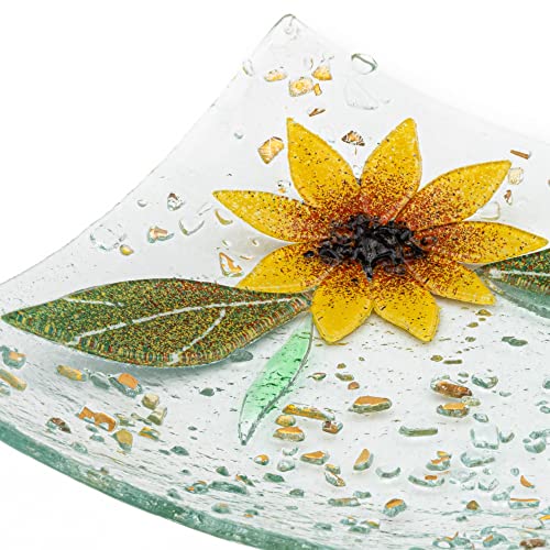 Sospiri Venezia Glass Decorative Plate Murano Glass Decorative Bowl, Gift Decoration Centerpiece Floral Decor, Catchall Bowl Catchall Tray For Entrance Table Console Living Room Dining Table 7,5"X7,5 #TOP3