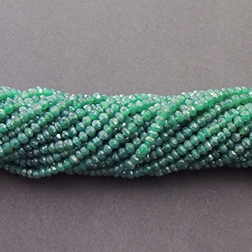 Onyx vert véritable LKBEADS perles rondelles argentées pour offrir un bijou fait main