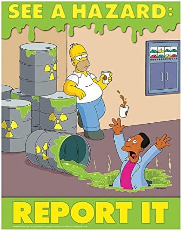 Safetyposter.Com Simpsons Safety Poster, English, 11″ x 17″, 1 EA – S1159-LWS