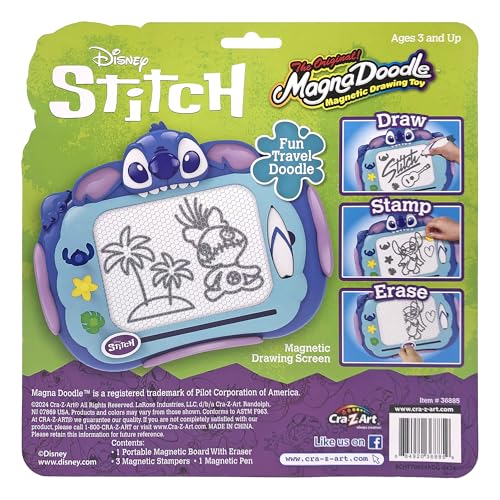 Cra-Z-Art Stitch Travel Magna Doodle Magnetic Drawing Board, Lilo and Stitch Kids Toy Gift - image 2
