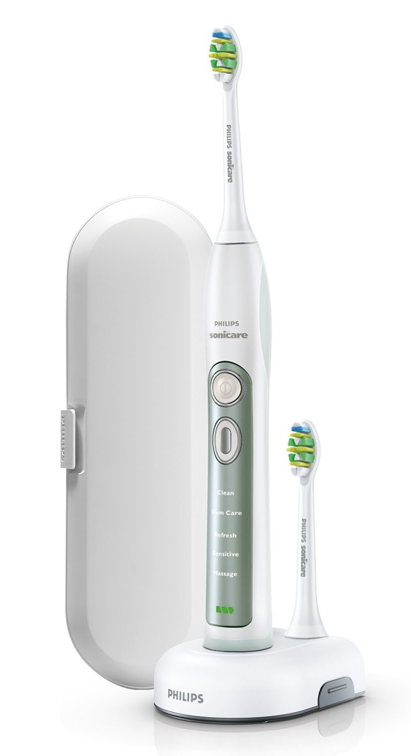 Philips Sonicare FlexCare+ elektryczna szczoteczka do zębów z technologią soniczną HX6922/03, z etui podróżnym i stacją ładującą, biała