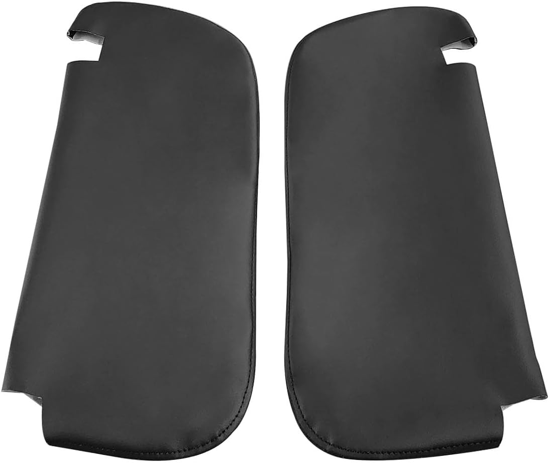 Pair Sun Visor Leather Black Cover Skin Fit for 1994-2001 Dodge RAM 1500 2500