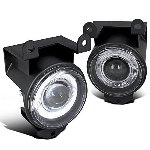 Spec-D Tuning LFP-SIE99COEM-WJ Yukon Denali Sierra Clear Lens Halo Projector Fog Lights Driving Lamps