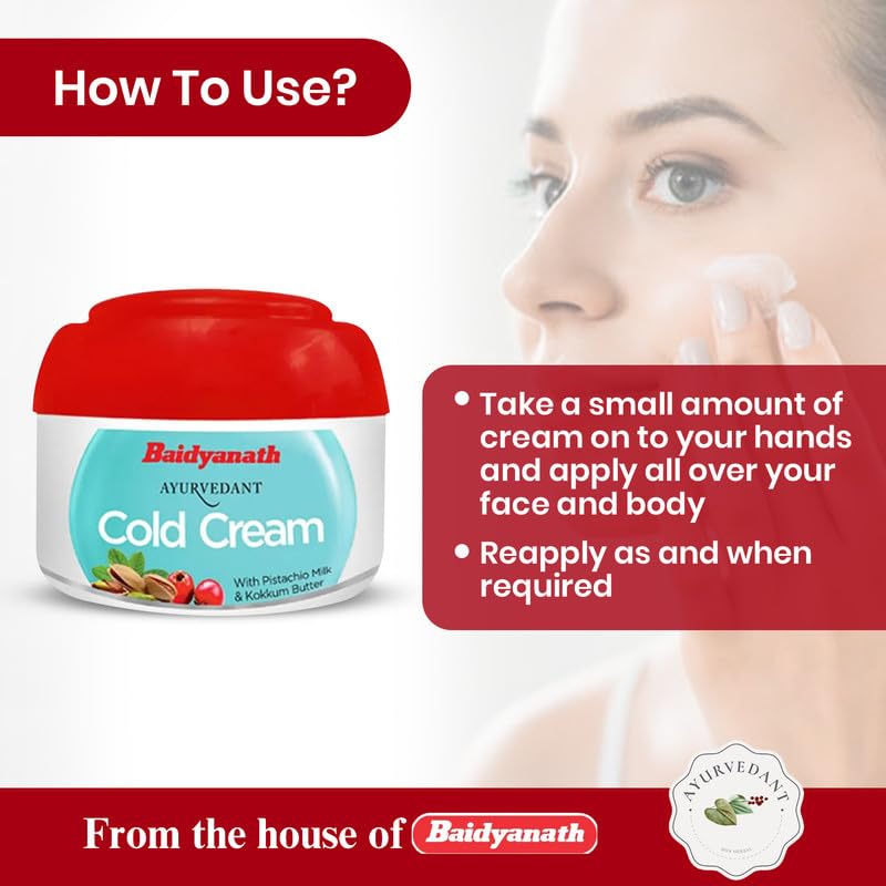 Ayurvedant Cold Cream Nourishing Moisturizer with Natural Ingredients for Dry Skin (100 GM) 3