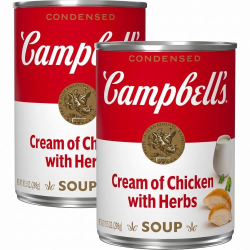 Campbell's Condensed Cream of Chicken Soup With Herbs, 10.5 oz Can (Pack of 2)