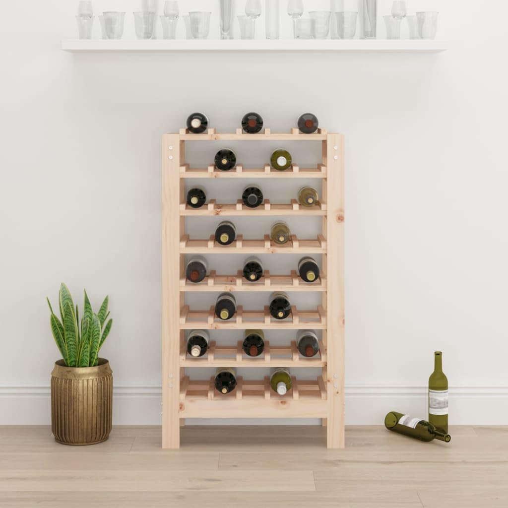 Générique Armadietto per vino in legno di pino massiccio 61,5 x 30 x 107,5 cm, scaffale per bottiglie per riporre fino a 40 bottiglie, telaio robusto con fissaggio a parete incluso, supporto