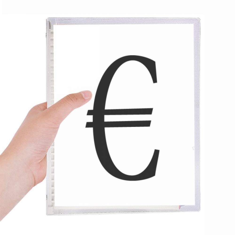 Amazon | 簡単なEU通貨記号ユーロ 硬質プラスチックルーズリーフノートノート | ノート | 文房具・オフィス用品