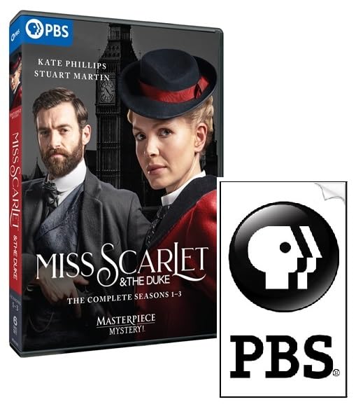 Masterpiece Mystery!: Miss Scarlet And The Duke – Complete Seasons 1, 2 & 3 PLUS Exclusive Bonus Sticker - DVD