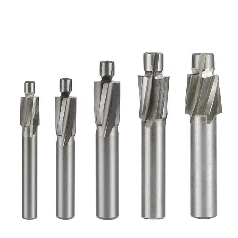Milling Cutter 1pc 4 Flute HSS Counterbore End Mill Pilot Slotting Bit for Metal Drilling Counterbore Mill,M10 Full Grind