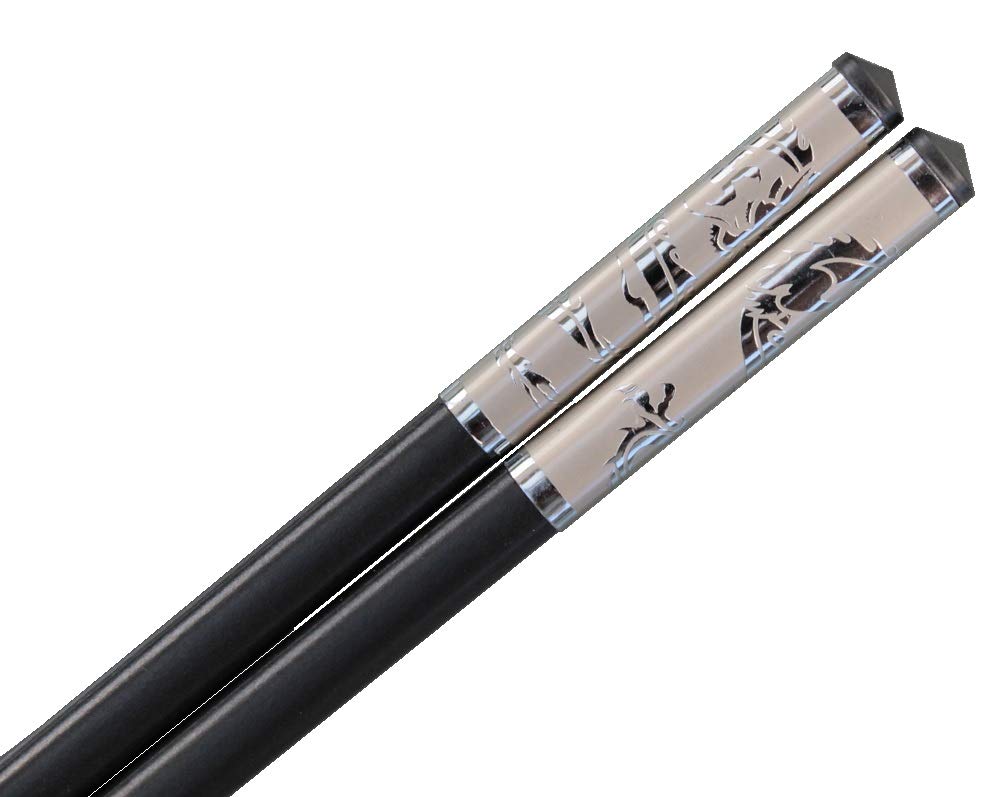 1 Pair Black Chopsticks Chopsticks Chopsticks Chopsticks Chopsticks Chopsticks Set of 2 Silver