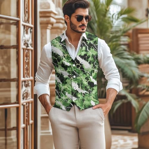 Mens Lightweight Vest Slim Fit Men's Suit Vests for Casual Work Men Waistcoat Fashion Vests With Back Strap2