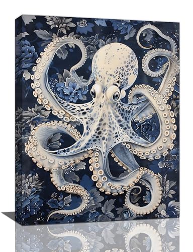 Fuzawet Octopus Wall Art Ocean Marine Nautical Pictures Wall Decor