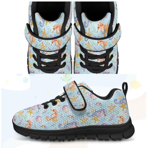 Unisex-Child Sneakers Hook and Loop Hiking Running Shoes with One Strap Toddler Lightweight Running Sneakers 6
