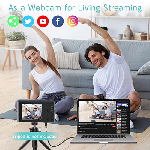 Saneen Digital Camera, 4K Kids Camera For Photography, 48Mp Portable Compact Digital Camera Card For Teens, Kids, Beginners, 16X Digital Zoom, With 32 Gb Sd Card & 2 Rechargeable Batteries - Black #TOP2