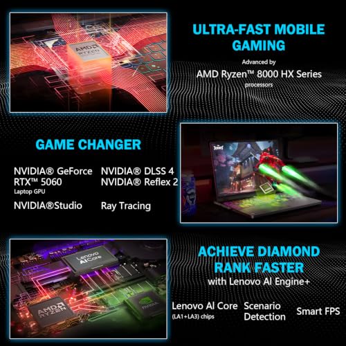 Image of Lenovo Legion Pro 5 16 inch Gaming Laptop GeForce RTX 5060 AMD Ryzen 7 8745HX
