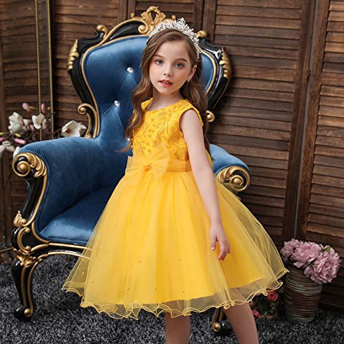 Flower Girls Sleeveless Lace Bridesmaid Dress Kids A-line Pageant Birthday Formal Wedding Gown Party Dresses4