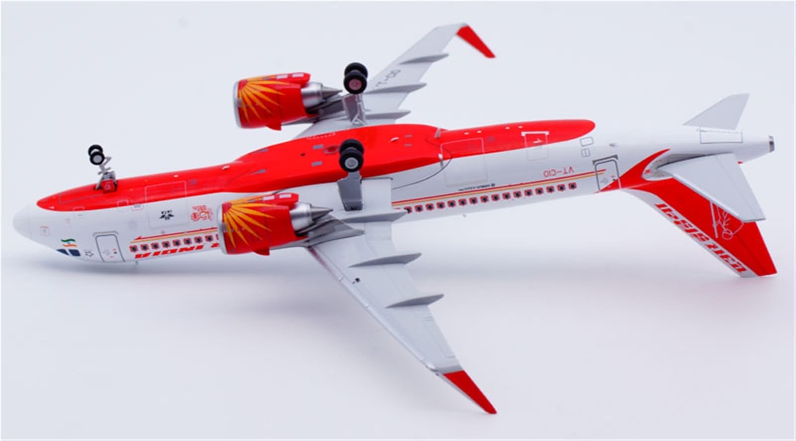 Vantor Repliki modeli samolotów 18CM 1/200 zestaw modeli do składania samolotu dla Air India A320neo VT-CIO Gandhi na dużą skalę Diecast miniatura