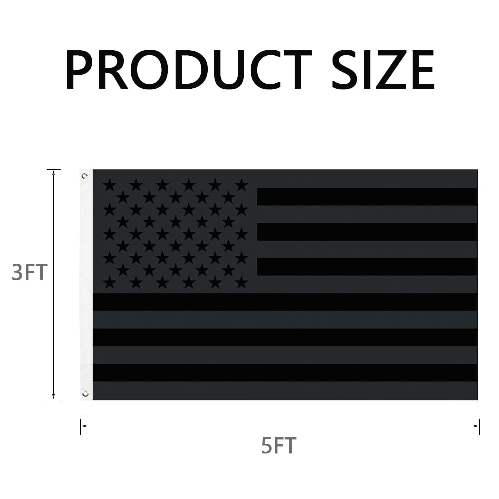 Amazon.com : GSYLPFT Black American Flags for Outside 3x5 US USA