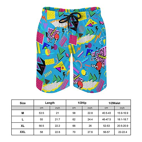 Retro 80S Men's Swim Trunks Quick Dry Bathing Suit 7" Board Shorts With Mesh Lining Breathable Fit Beach Shorts Swimsuit Swimwear #TOP2