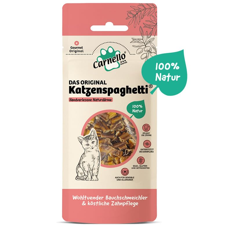 Carnello Katzenspaghetti – Katzen Leckerlies, Sticks, Snacks, Kaustangen – Gesundheitsprodukte für Katzen (3 x 30g)