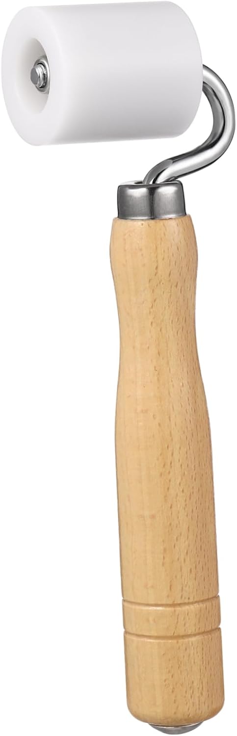 Wallpaper Seam Roller Tool for Home Decoration DIY Seam Rolling | Pom and Wood Build, Compact Hand Pressure Design, Helps Prevent Lifting, Easy to Carry for Wallpaper Tasks