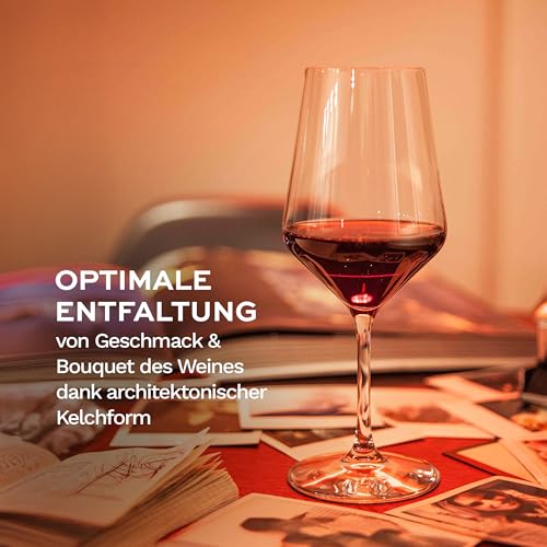 Foto von Stölzle Lausitz Rotweingläser Revolution 6er-Set 490 ml – Hochwertige Weingläser ideal für Rotwein – Eleganter Rotweinkelch aus Kristallglas für maximale Aromaentfaltung – Spülmaschinen- & Stoßfest