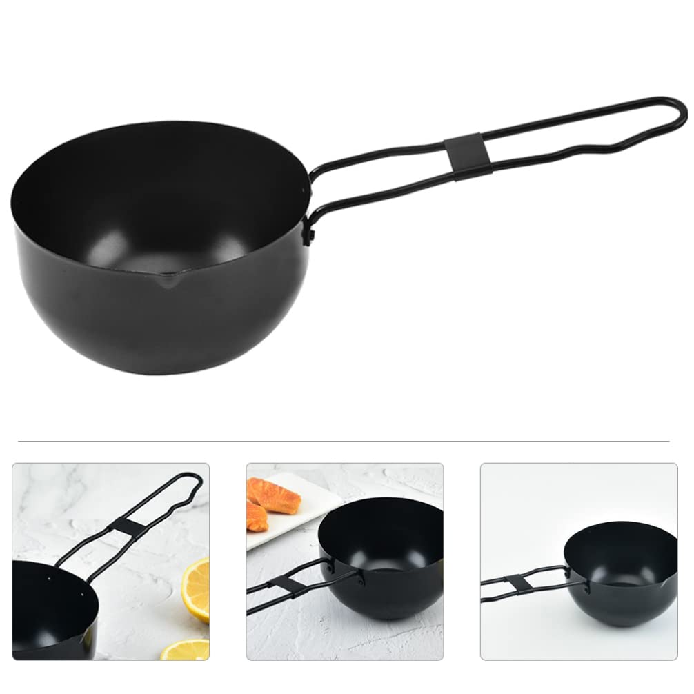 Garnek na mleko rondel garnek do zupy: rondel ze stali nierdzewnej mały garnek do gotowania tygiel z uchwytem do steków jajko smażony ryż ramen płatki owsiane zupa czekoladowe cukierki jedzenie