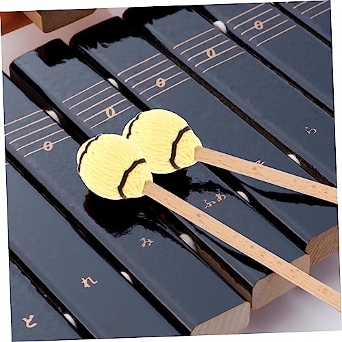 2 piezas de baquetas para marimba y percusión miniatura 3