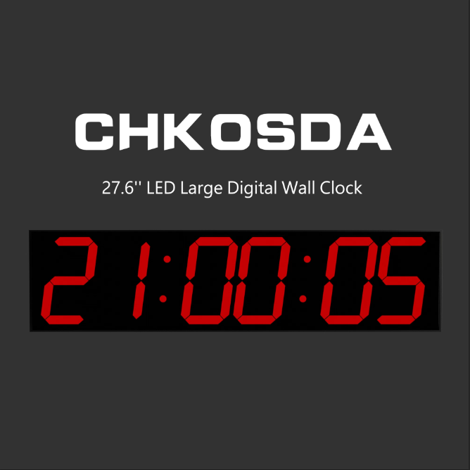 Amazon.com: CHKOSDA Digital Wall Clock, Oversize Led Digital Clock