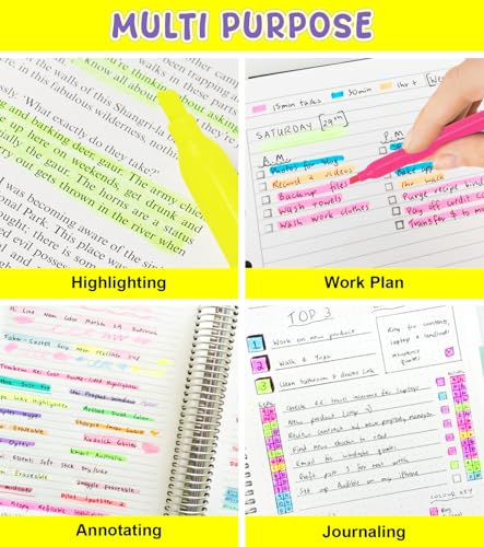 30 Pack Highlighters Bulk 6 Assorted Colors No Bleed Bright, Back to School - image 6