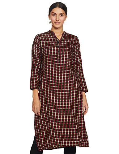 Image of Indigo by Clarks Women's Acrylic Straight Winter Kurta