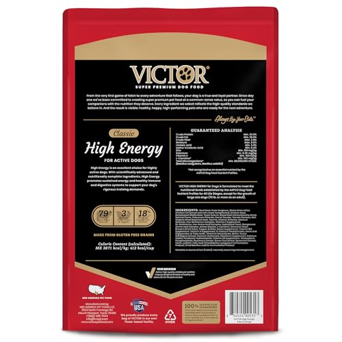 Image of VICTOR High Energy Dry Dog Food - Gluten Free Active Canine Kibble, 5 lb