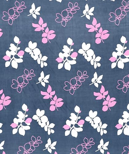 Image of DECORUM Glace Cotton Fitted 1 Bedsheet King Size (72 inchx78 inch) | All Around Elastic | Cotton Feel | 2 Pillow Covers (17 inchx27 inch) | Fits Up to 8 inch Mattress | 200-220 TC | Printed Double Bed Sheet Set