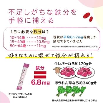 Amazon | クッキンサプリFe (3.4g×30包 / 顆粒タイプ) 鉄サプリ
