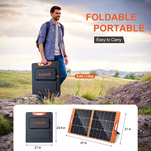 Luvknit SP22H 100 Watt Portable Solar Panel For Power Station, Foldable 100W Solar Panel thumb #4