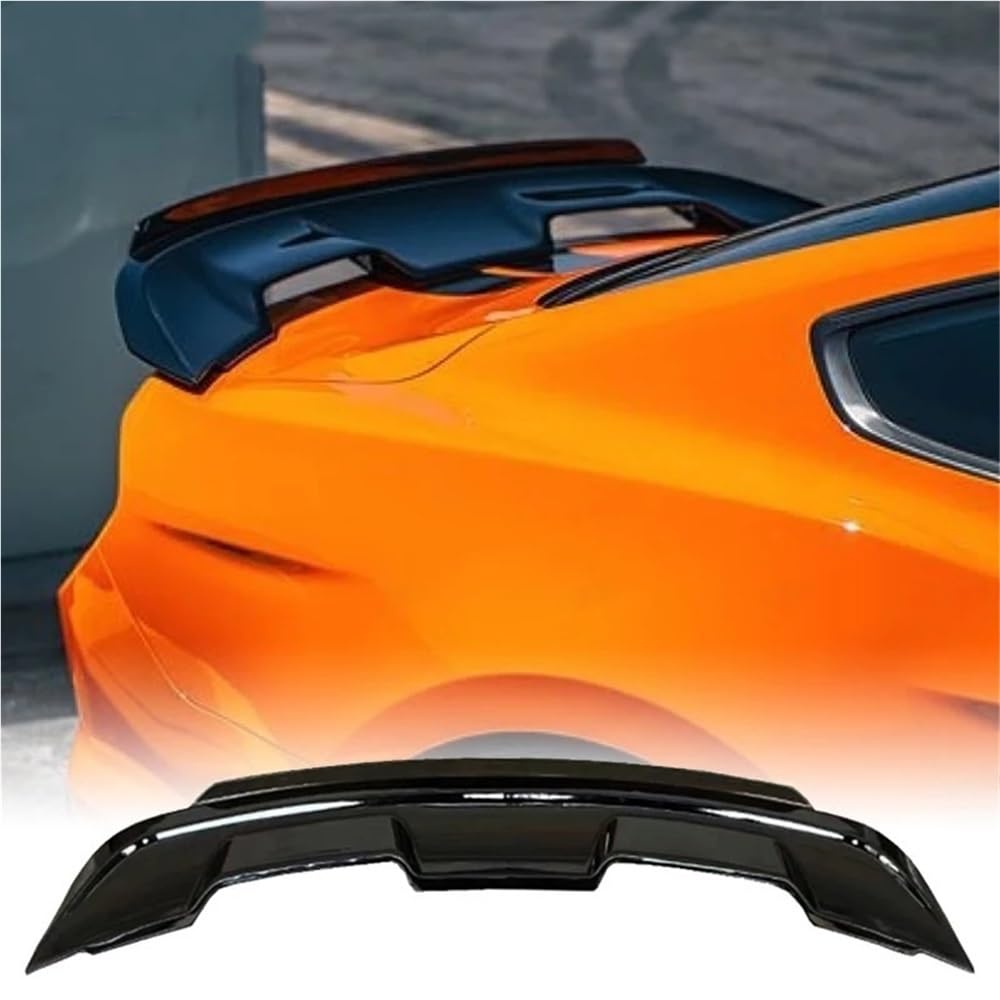 Tylny Spoiler Mustang kompatybilny z Fordem 2015-2021 Mustang ABS GT500 Style skrzydło spoilera bagażnika W/dymna klapa Gurney wiklinowy Bill Coupe skrzydło