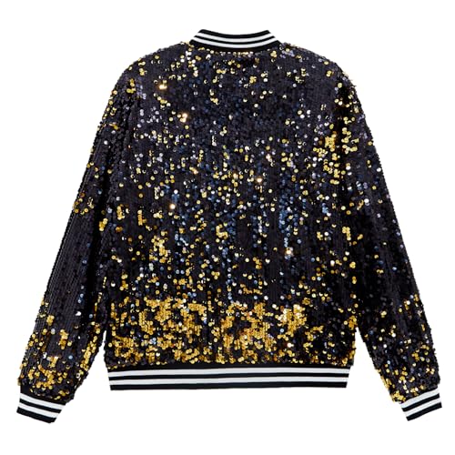 YIYI Mens Sequin Jacket Bomber Sparkly Striped Varsity Glitter Jacket Male Party Outwear Coat Birthday Holiday Clothes2