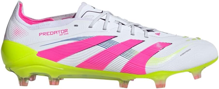 adidas Mens Predator Elite Firm Ground Soccer Cleats - Pink, White