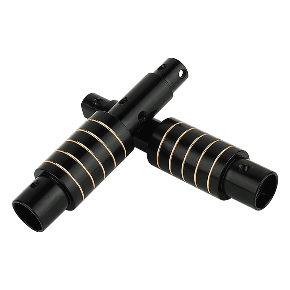 RZXYLRC Rear Axle Tube Black Coating Brass Axle Tube for Axial SCX10 PRO Upgrade 1/10 RC Crawler, 71g (Rear Axle Tube)