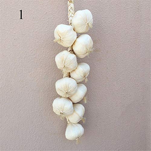 Artificial Hanging Vegetable String,Artificial Onion String,Fake Garlic Hanging,for Kitchen Garden Decoration Photography Props(1)