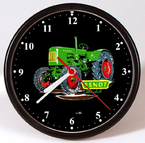 Horloge Murale - Montre - Horloge - Alimenté par Pile - Fendt - Tracteur Vert - Taille Ca. 25 cm - 56713