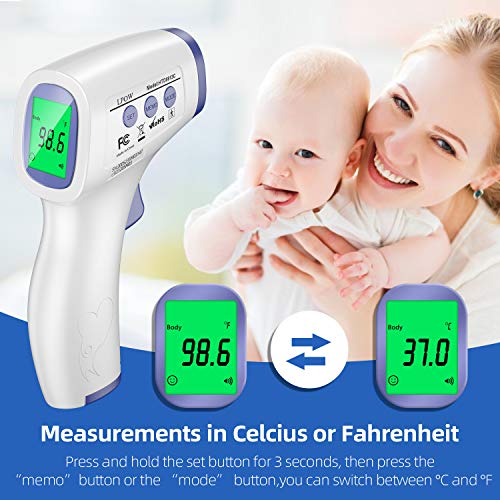 Non Contact Thermometer Forehead Digital Thermometer for Adults, Medical Infrared Thermometers for Fever with Instant Accurate Reading and LCD Display for Body and Surface - Thumbnail 5