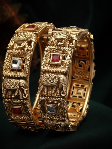 Image of Shining Diva Fashion Bangles for Women Girls Set of 2 Traditional Stylish Design